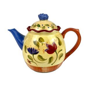 Pfaltzgraff Napoli Stoneware Hand-Painted Teapot & Lid Replacement - Retired